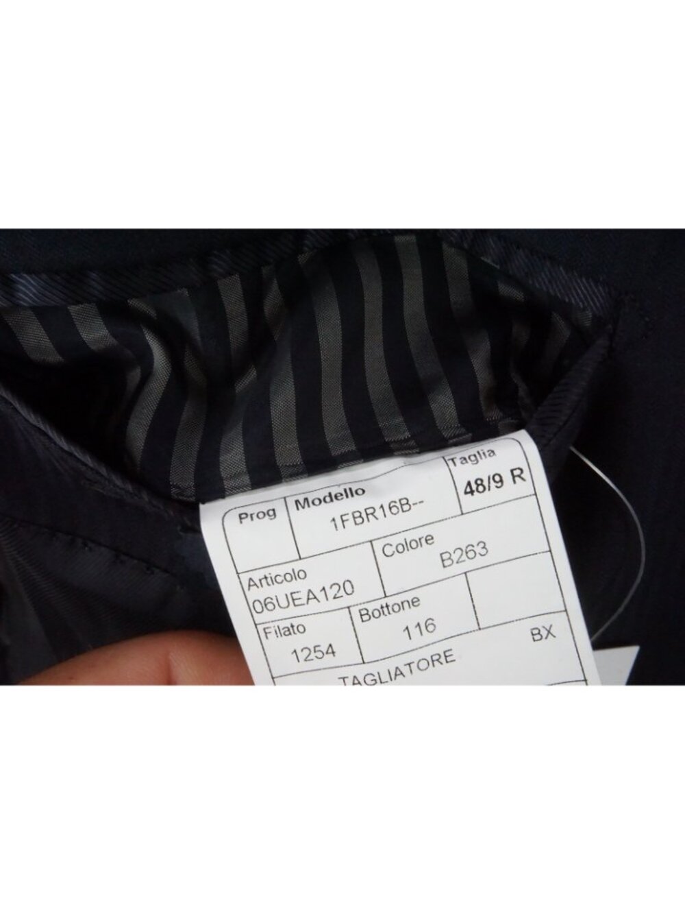 Tagliatore Navy Herringbone S130s Wool Sport Coat Jacket Sz 38R US Brand New - Picture 8 of 9